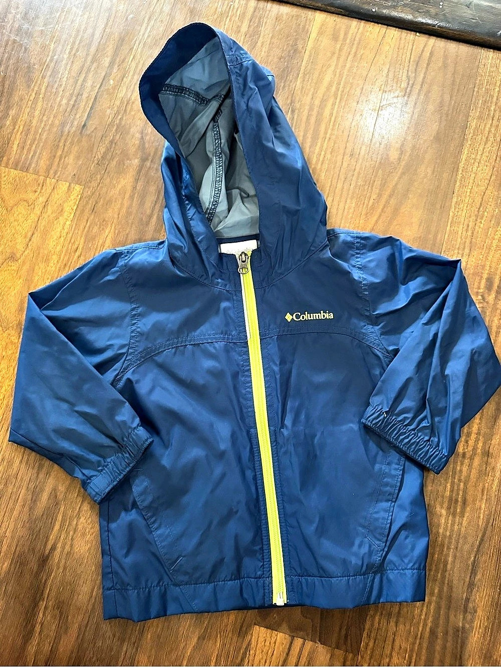 Columbia Toddler Rain Jacket Boys 3T Blue & Yellow